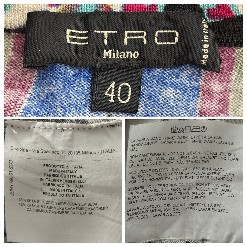 ETRO Multicolor Printed Mock Turtleneck Jumper IT40 - EUC - Picture 2 of 16